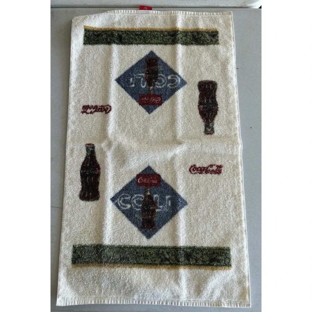 Vintage Coca-Cola Bath Towel Set 4 Pc Vintage Coke Bottle Logo Towels Washcloth
